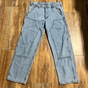 Zara Men's Light Blue Relaxed Jeans